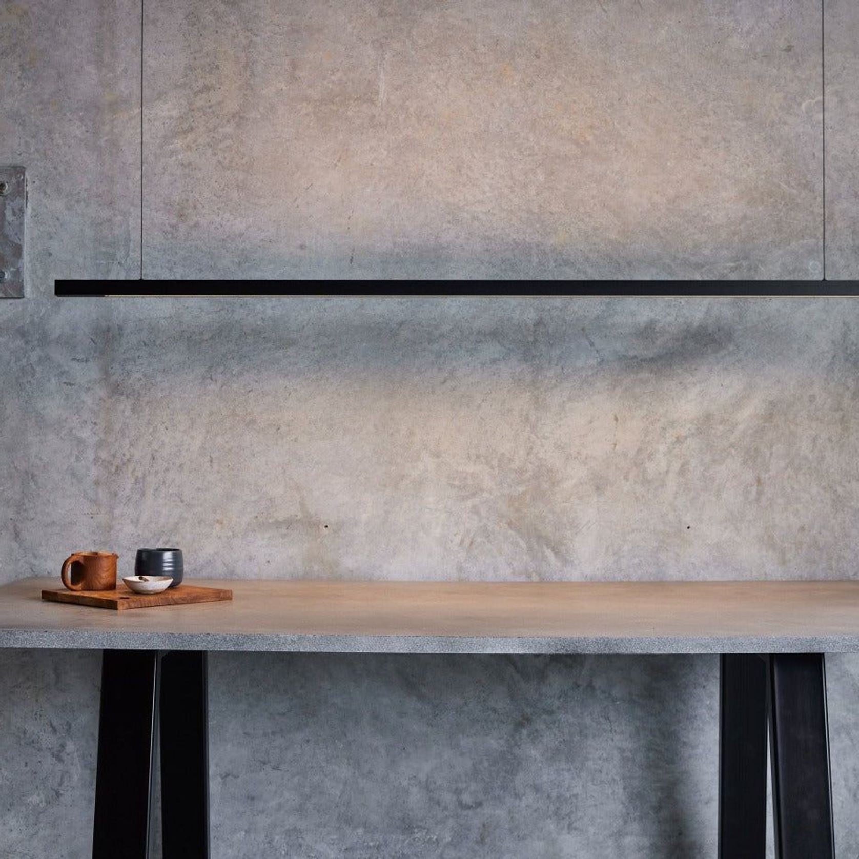 Capsühl Linear LED Pendant Black gallery detail image