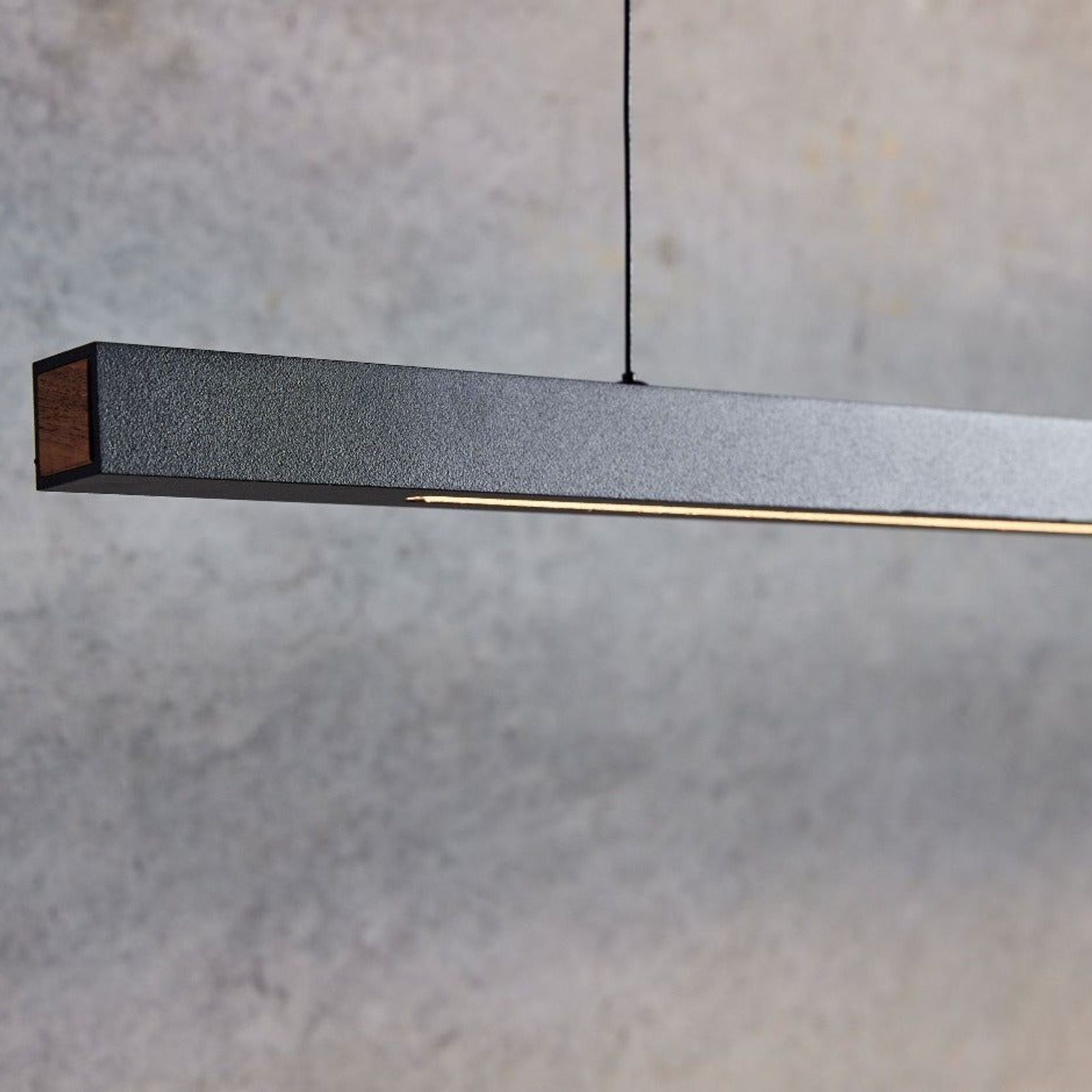 Capsühl Linear LED Pendant Black gallery detail image