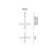 Molecola 5lt Pendant Light gallery detail image