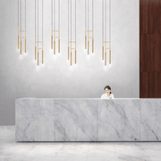 Candella 3 Light Pendant in Matte Satin Brass gallery detail image