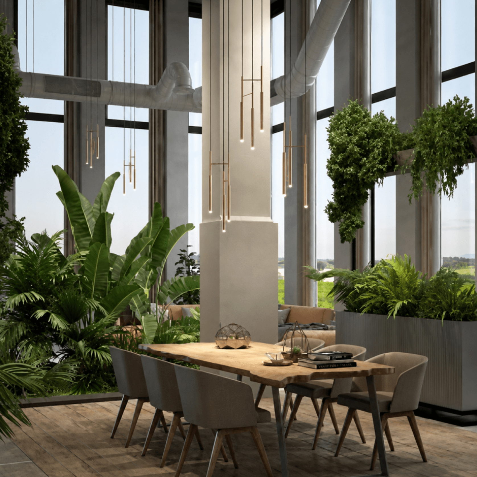 Candella 3 Light Pendant in Matte Satin Brass gallery detail image