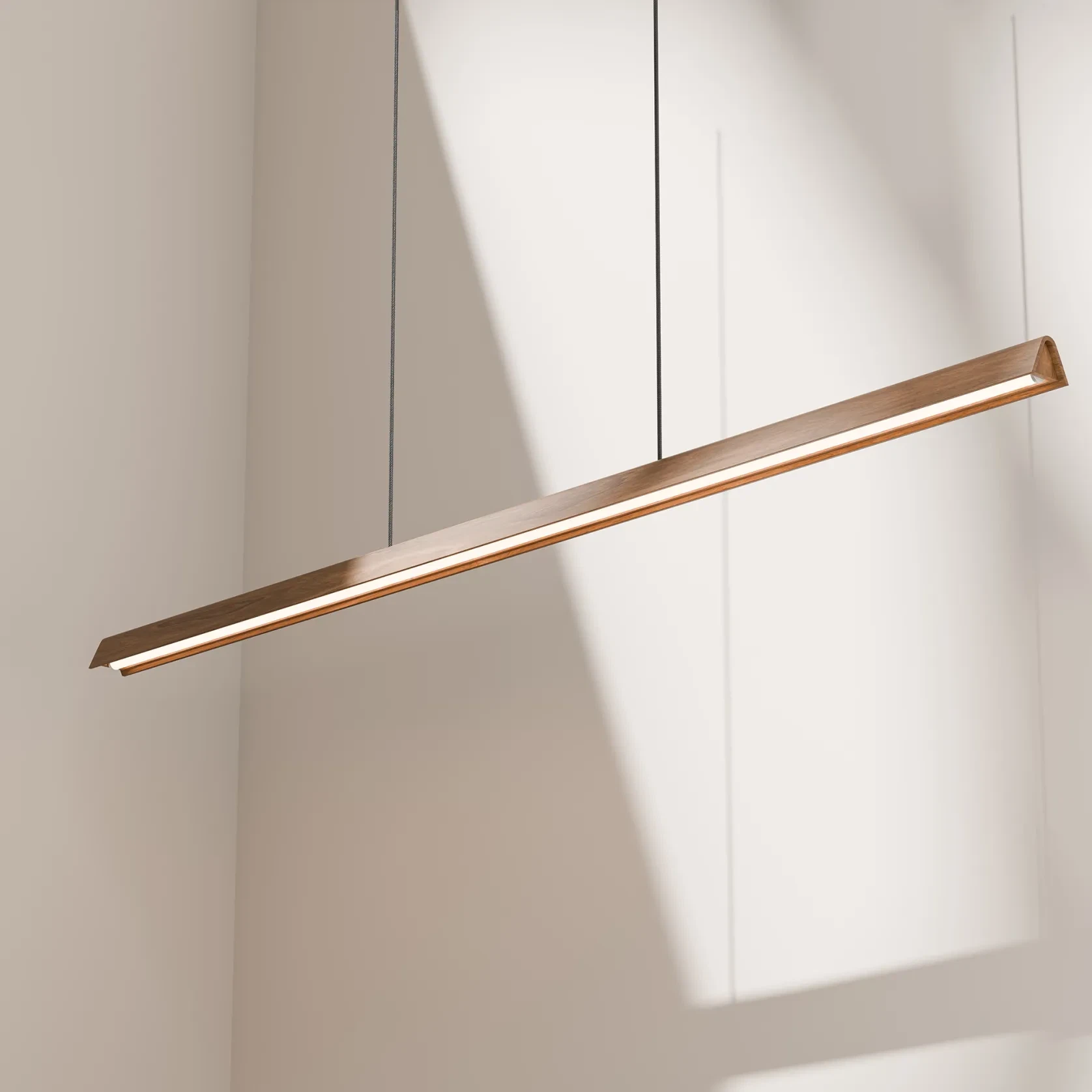 Avocent Ash Timber LED Linear Pendant Light gallery detail image