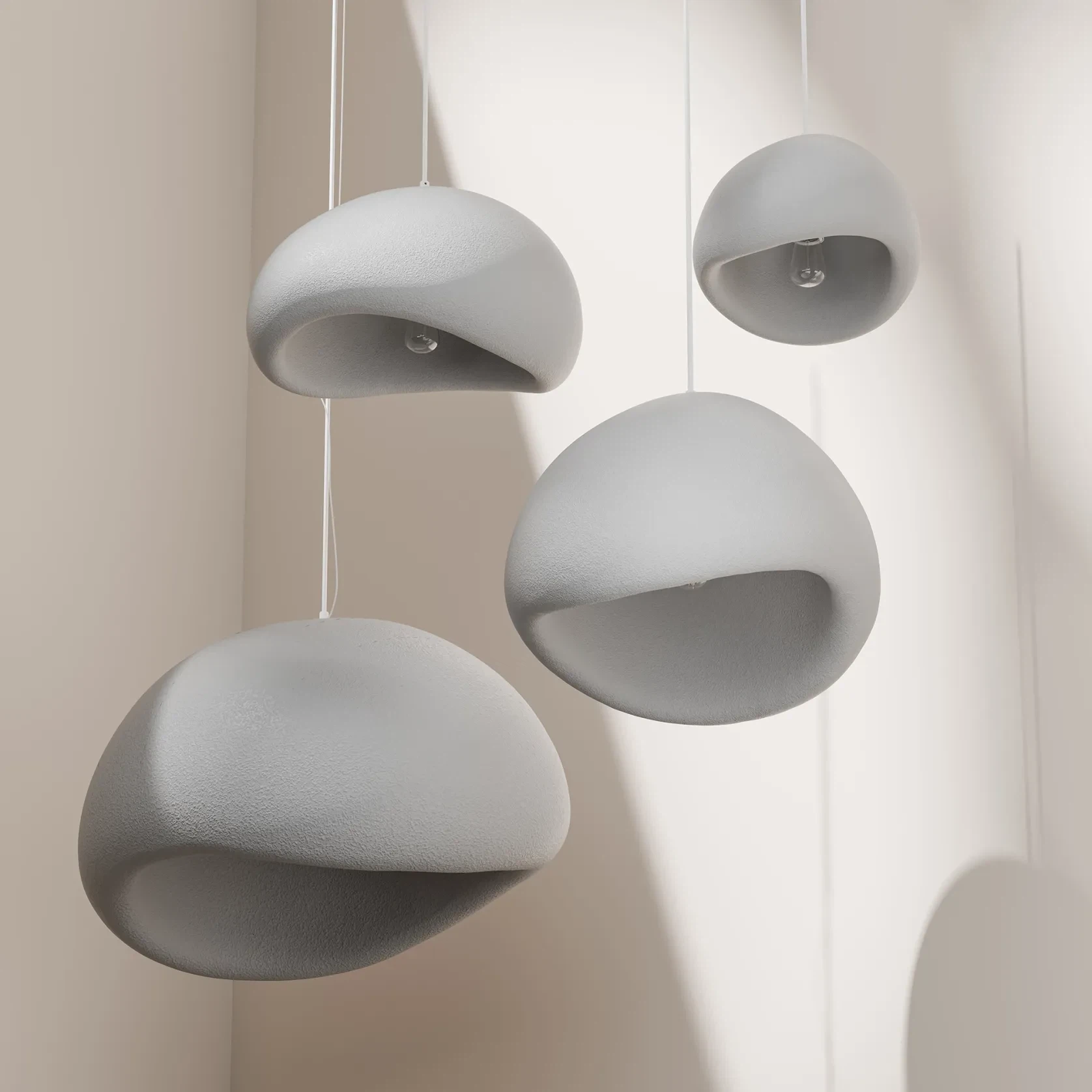 Cardinal Organic Textured Resin Pendant Light gallery detail image