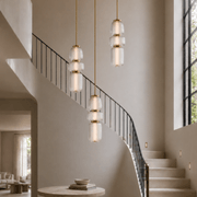 Layla 1 Light Mini Glass Pendant - Small in Matte Black gallery detail image