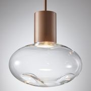 Rosetta Glass Pendant Light - 17cm in Brushed Burnished gallery detail image
