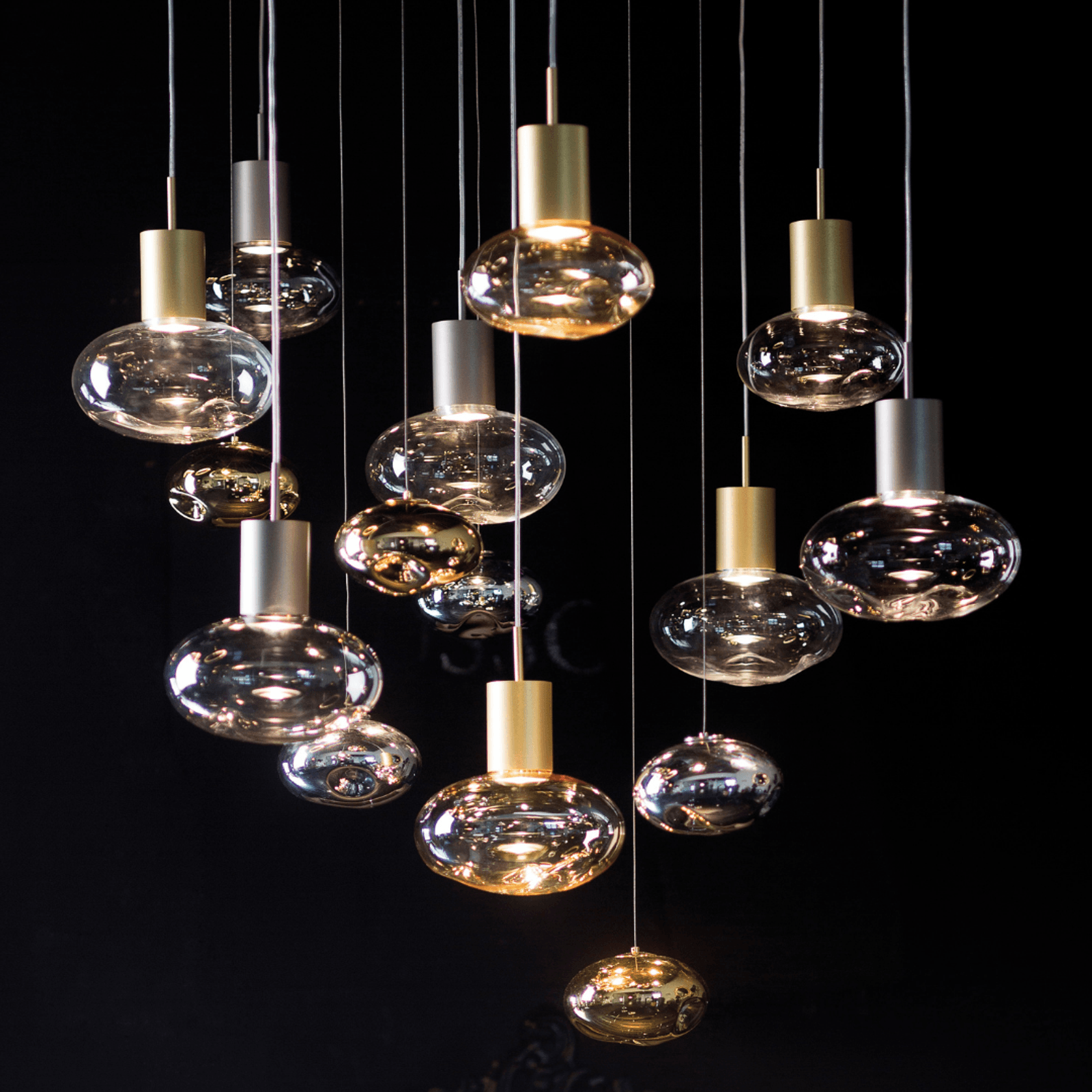 Rosetta Glass Pendant Light - 17cm in Brushed Burnished gallery detail image