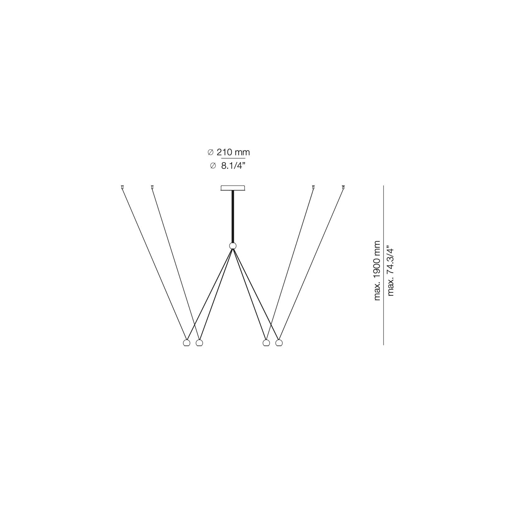 Compass Cluster Pendant Light gallery detail image