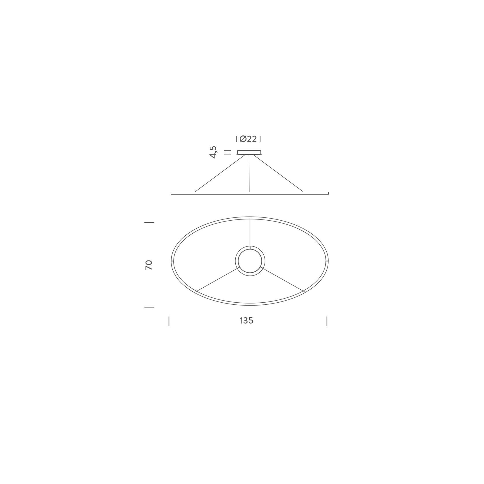 Ellisse Pendant Light gallery detail image