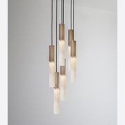 Flume Alabaster 6lt Pendant Light gallery detail image