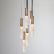 Flume Alabaster 6lt Pendant Light gallery detail image