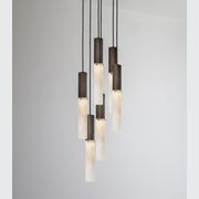 Flume Alabaster 6lt Pendant Light gallery detail image