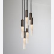Flume Alabaster 6lt Pendant Light gallery detail image