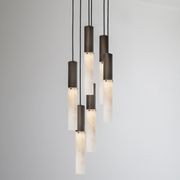 Flume Alabaster 6lt Pendant Light gallery detail image