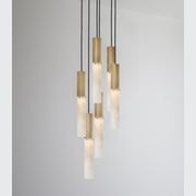 Flume Alabaster 6lt Pendant Light gallery detail image