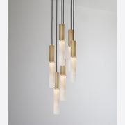 Flume Alabaster 6lt Pendant Light gallery detail image