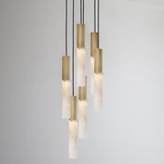 Flume Alabaster 6lt Pendant Light gallery detail image