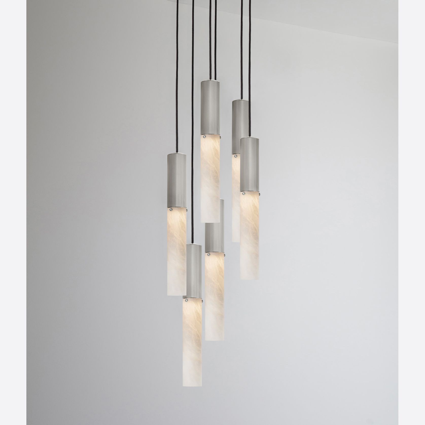 Flume Alabaster 6lt Pendant Light gallery detail image