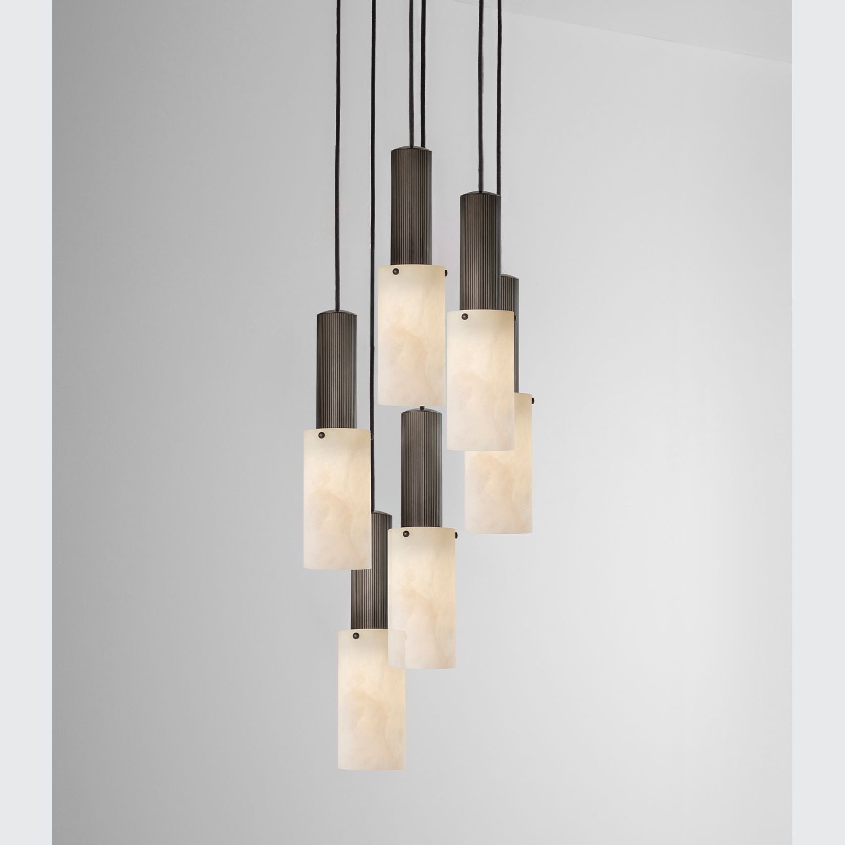 Flume Large Alabaster 6lt Pendant Light gallery detail image