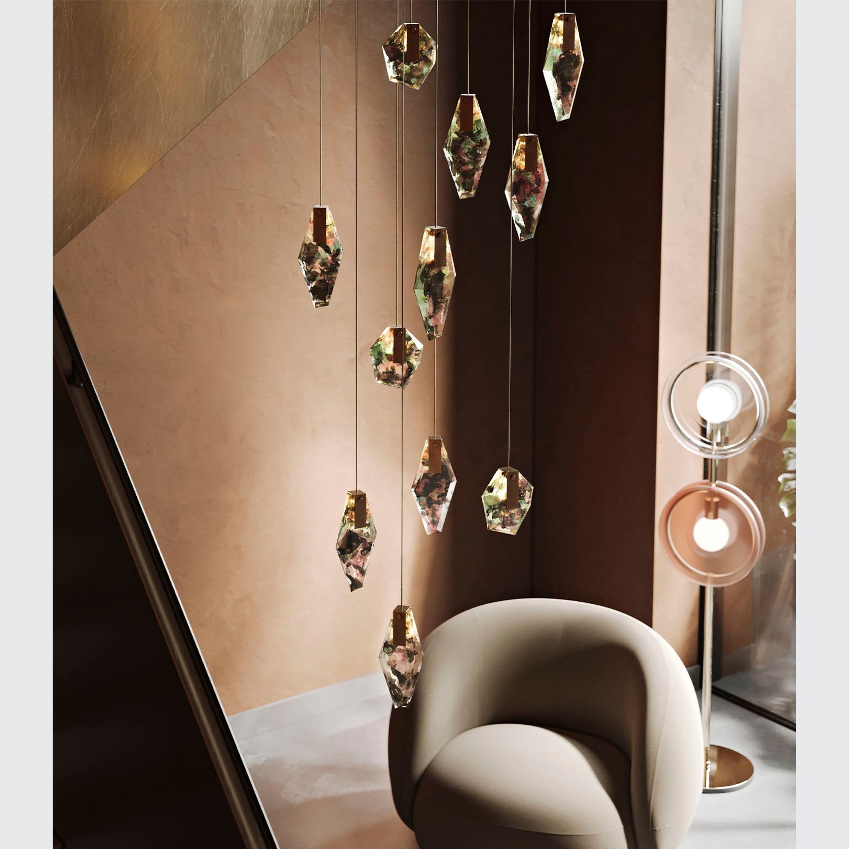 Fragments Long Pendant Light gallery detail image