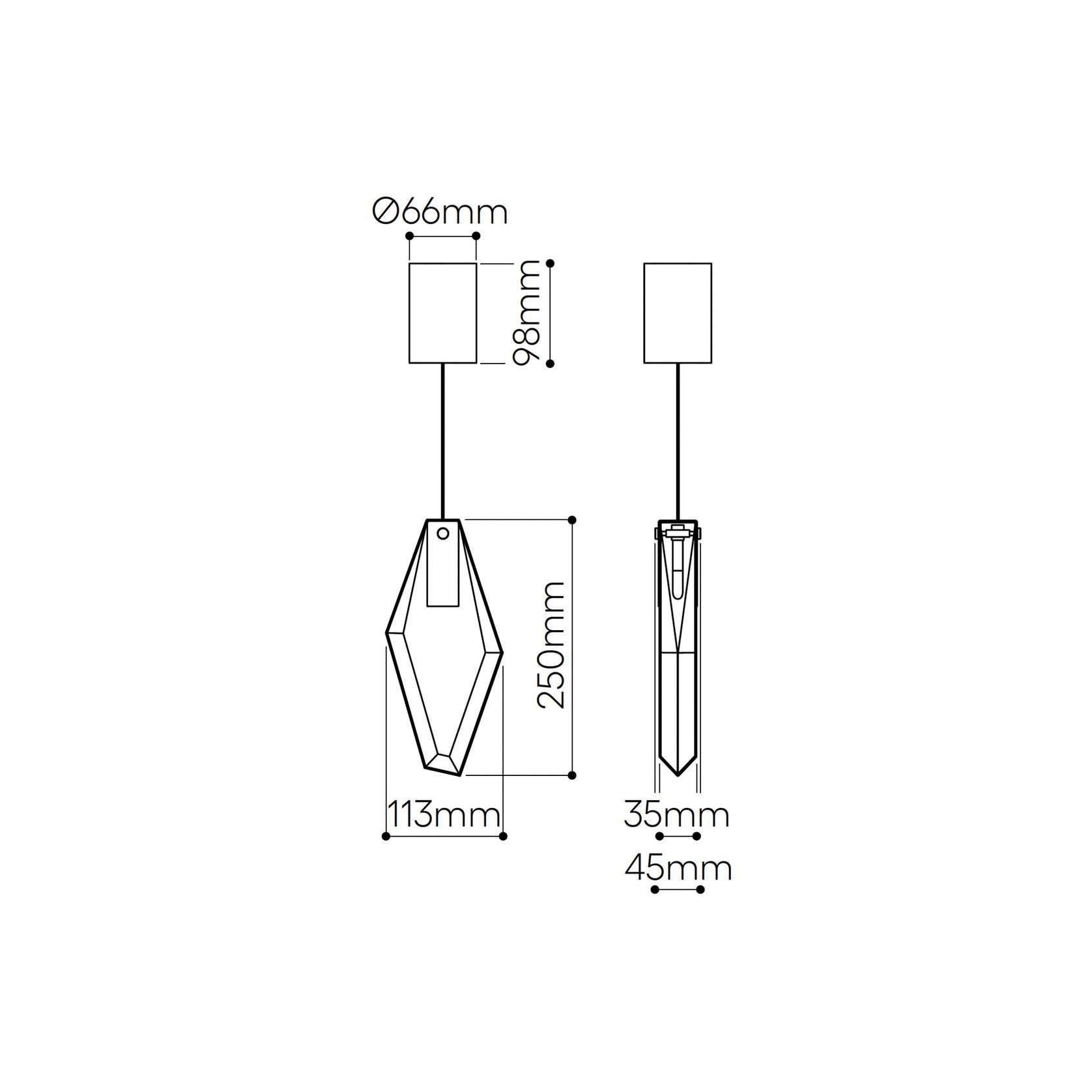 Fragments Long Pendant Light gallery detail image