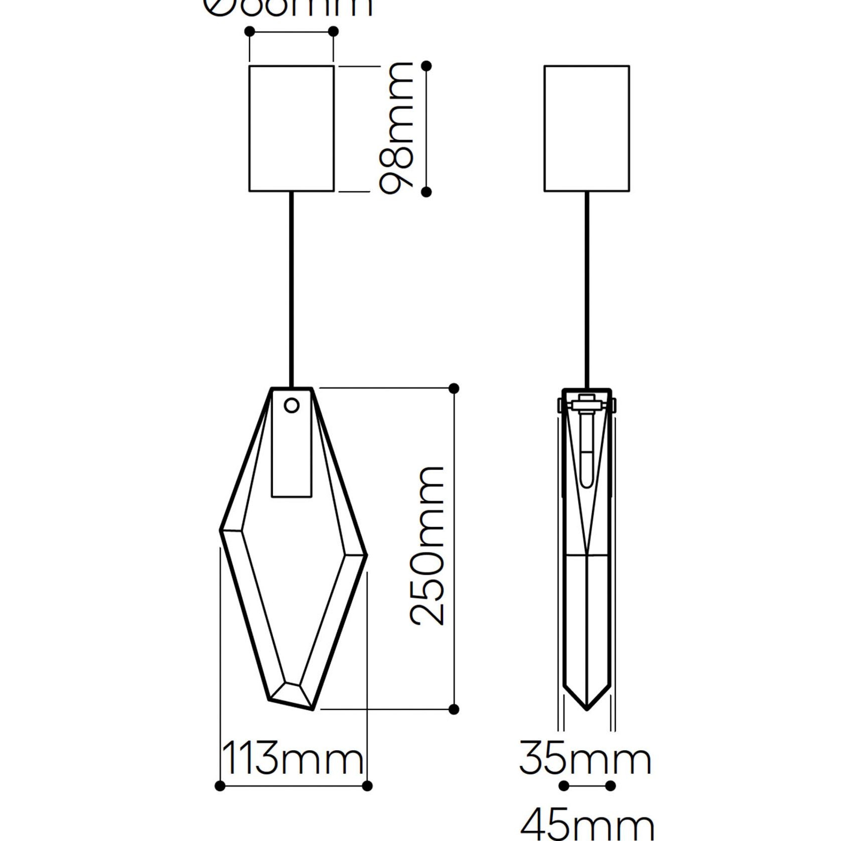 Fragments Long Pendant Light gallery detail image