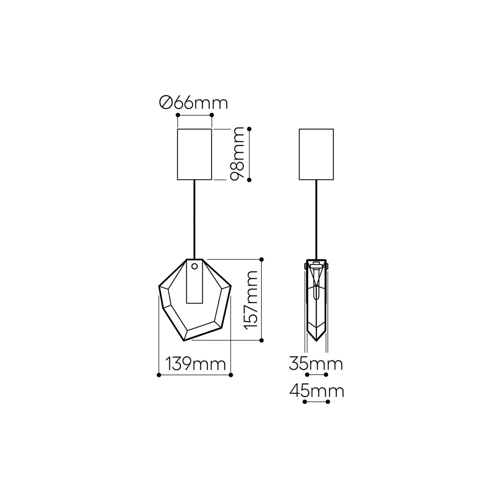 Fragments Short Pendant Light gallery detail image
