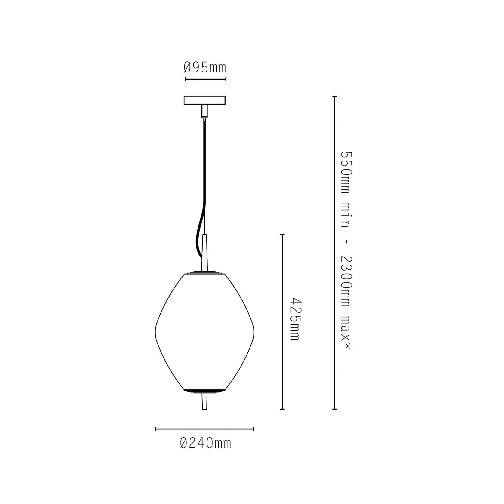 Nova Tall Pendant Light gallery detail image
