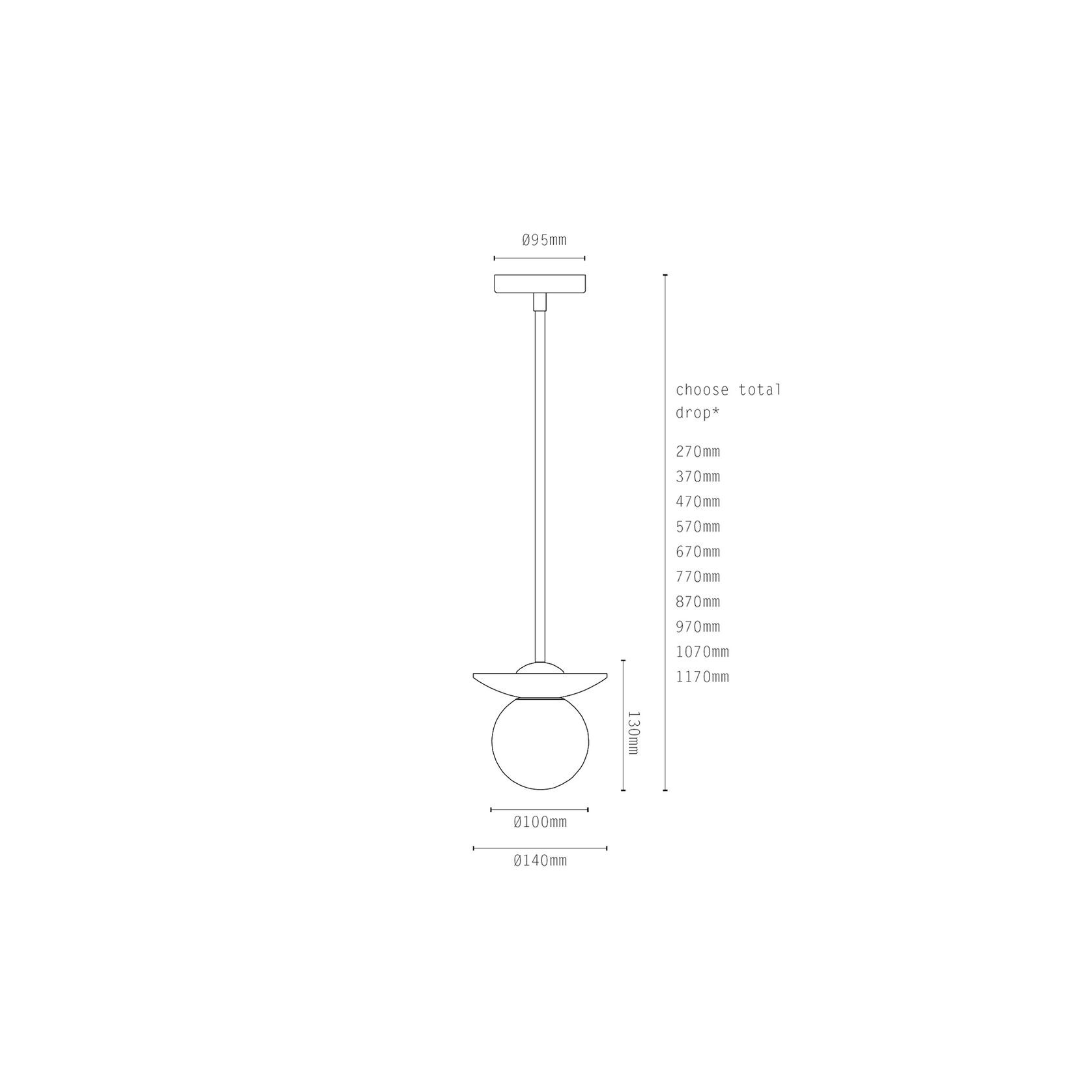 Orbit Stone Pendant Light gallery detail image