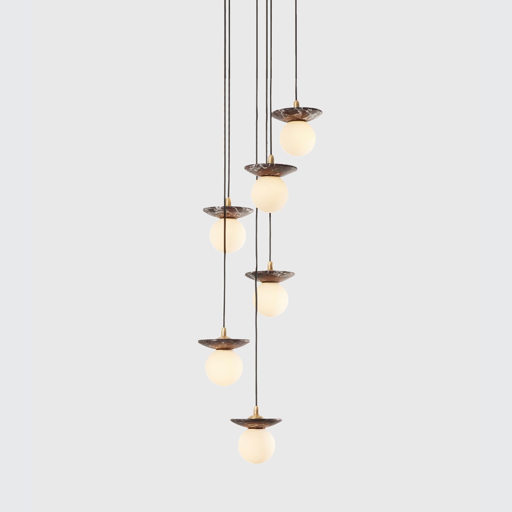Orbit Stone 6lt Pendant Light gallery detail image