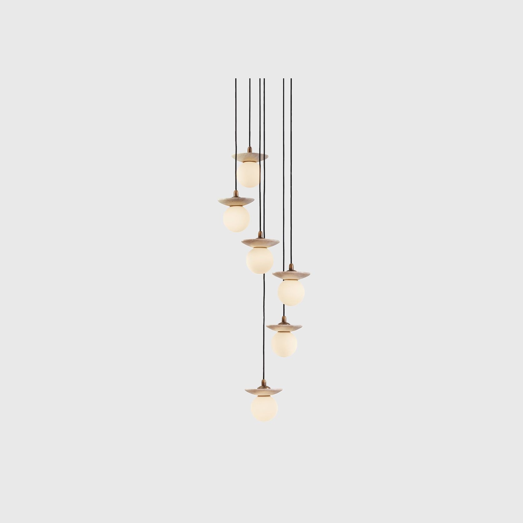 Orbit Stone 6lt Pendant Light gallery detail image