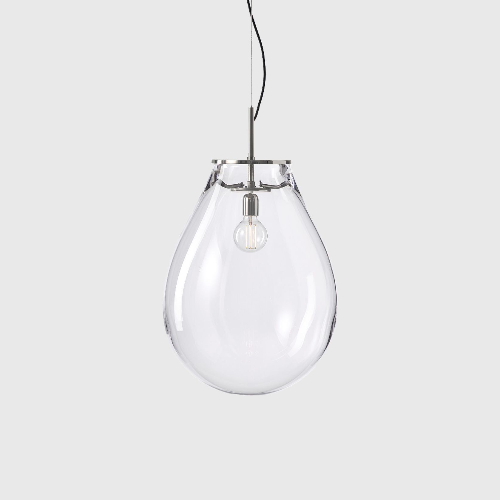 Tim Silver Pendant Light gallery detail image