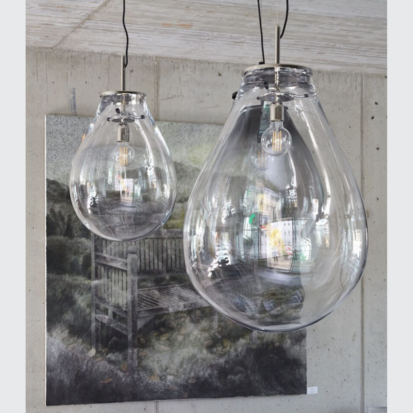 Tim Silver Pendant Light gallery detail image