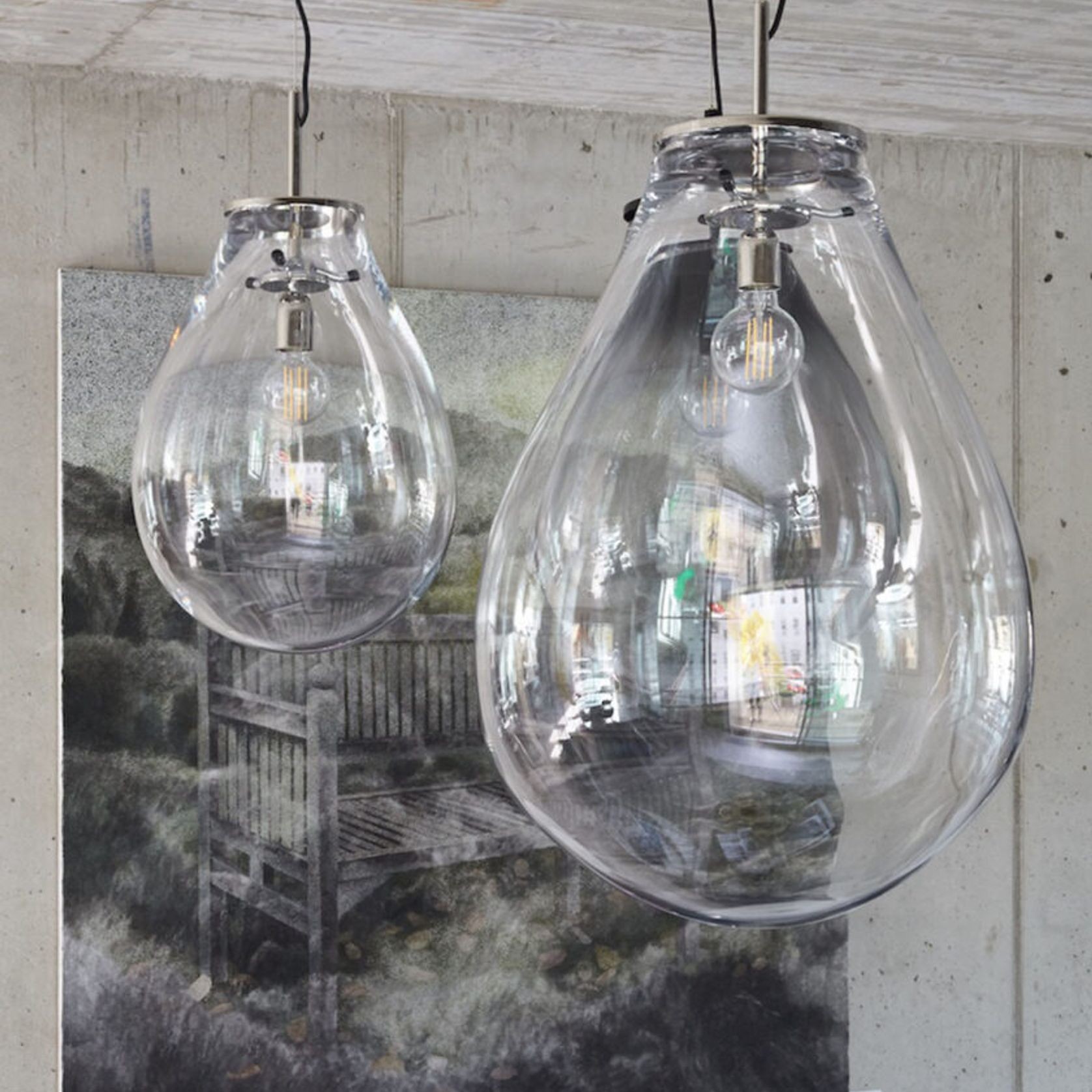 Tim Silver Pendant Light gallery detail image