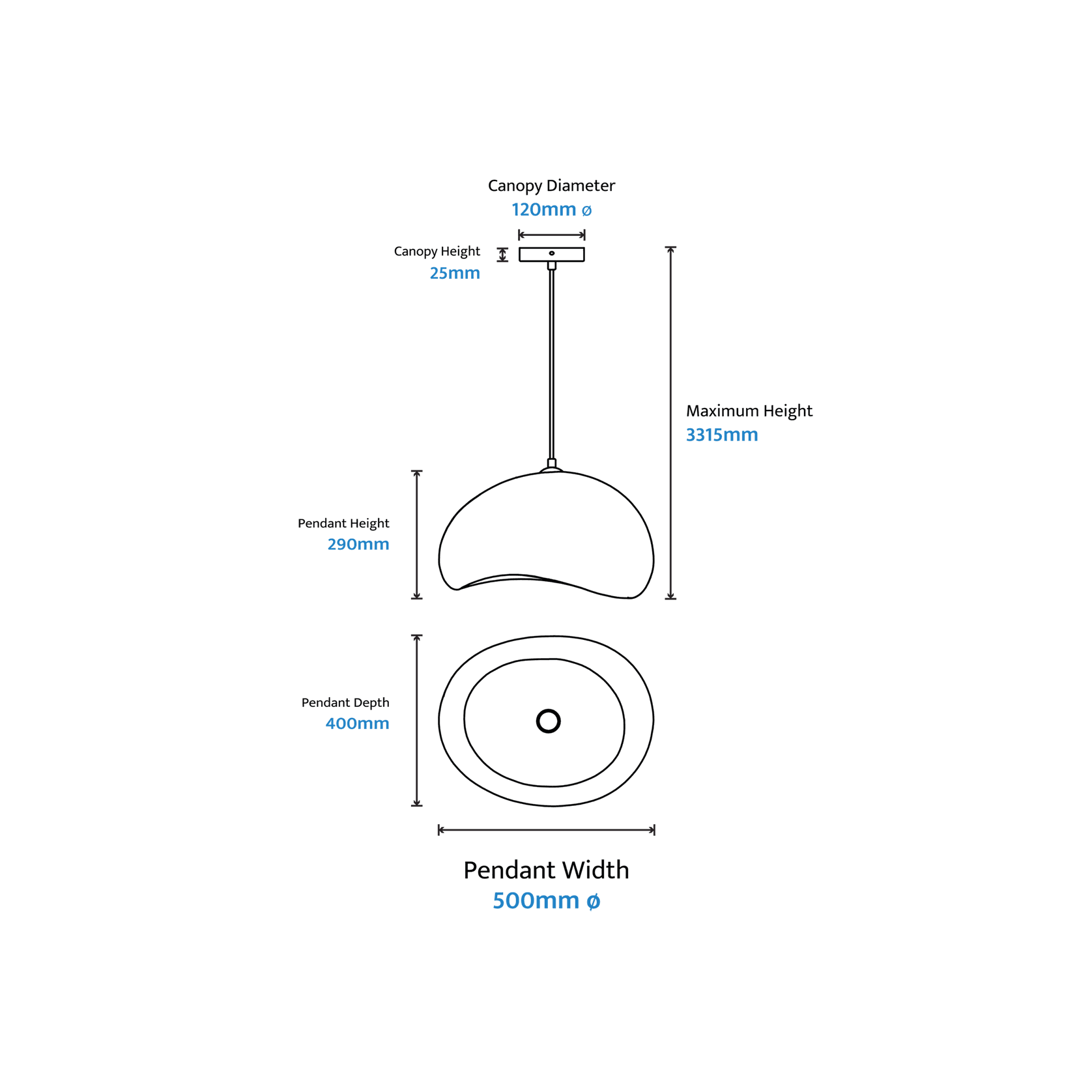 Cardinal Organic Textured Resin Pendant Light gallery detail image