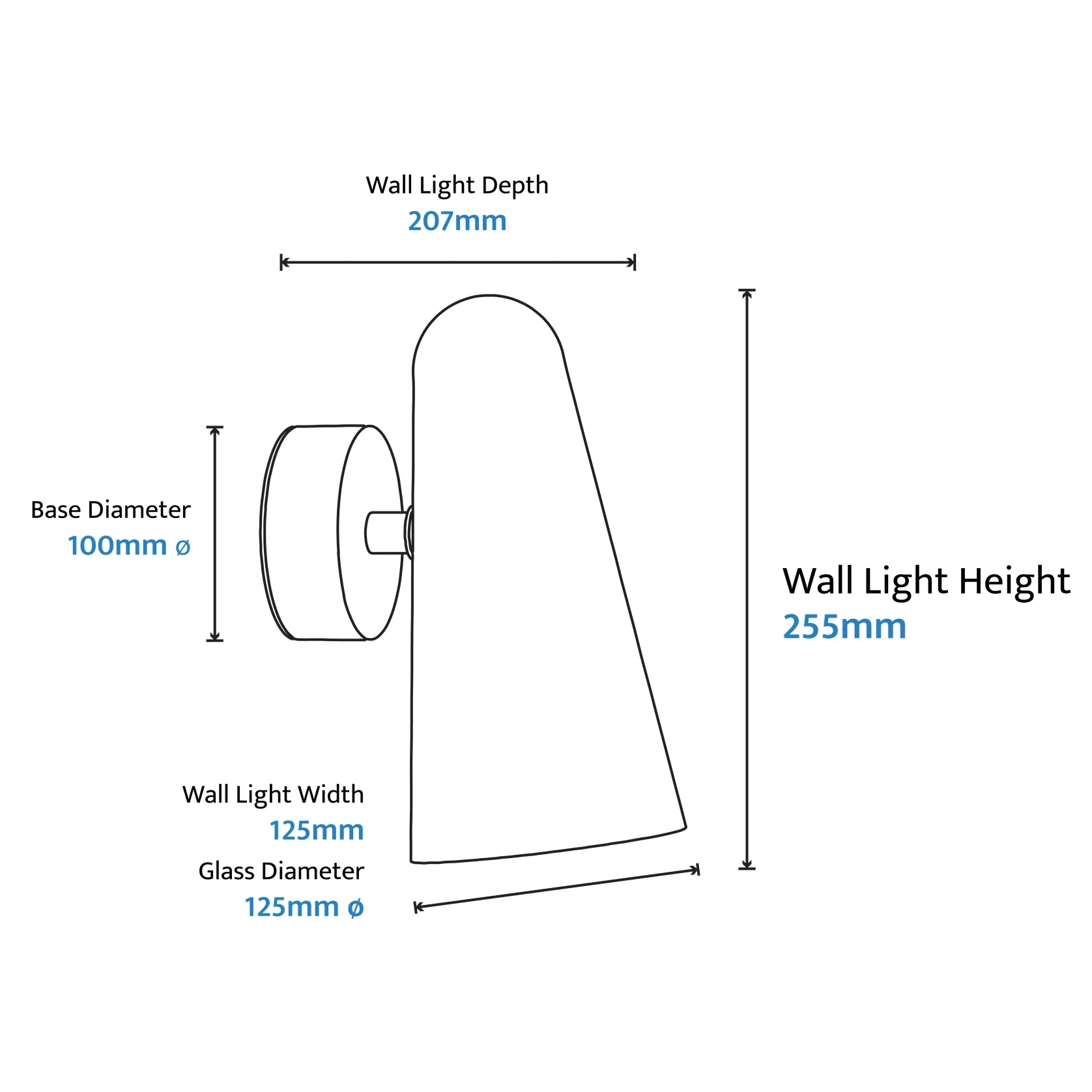 Skua Artisan Hand-blown Glass LED Light gallery detail image