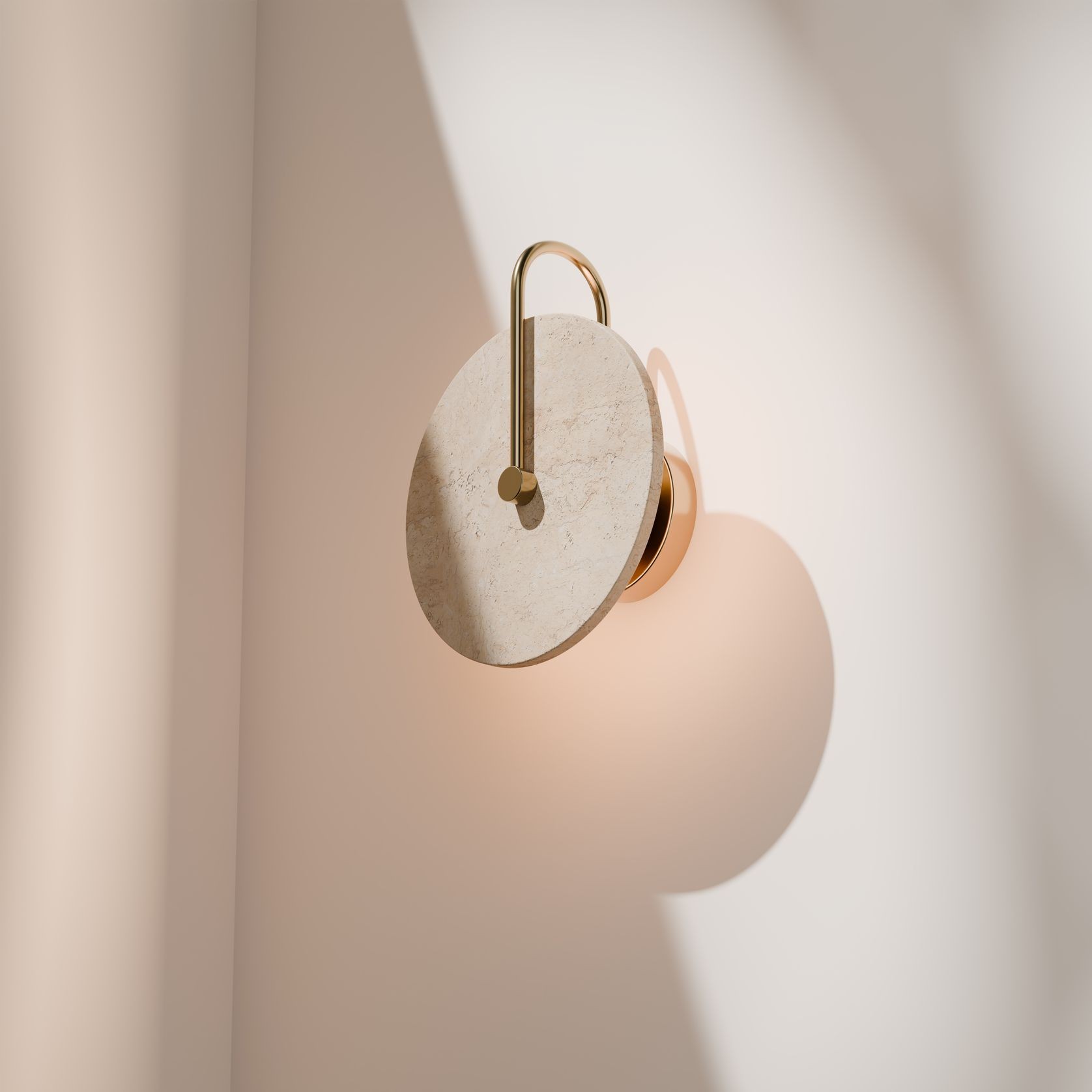 Orville Natural Travertine Light gallery detail image