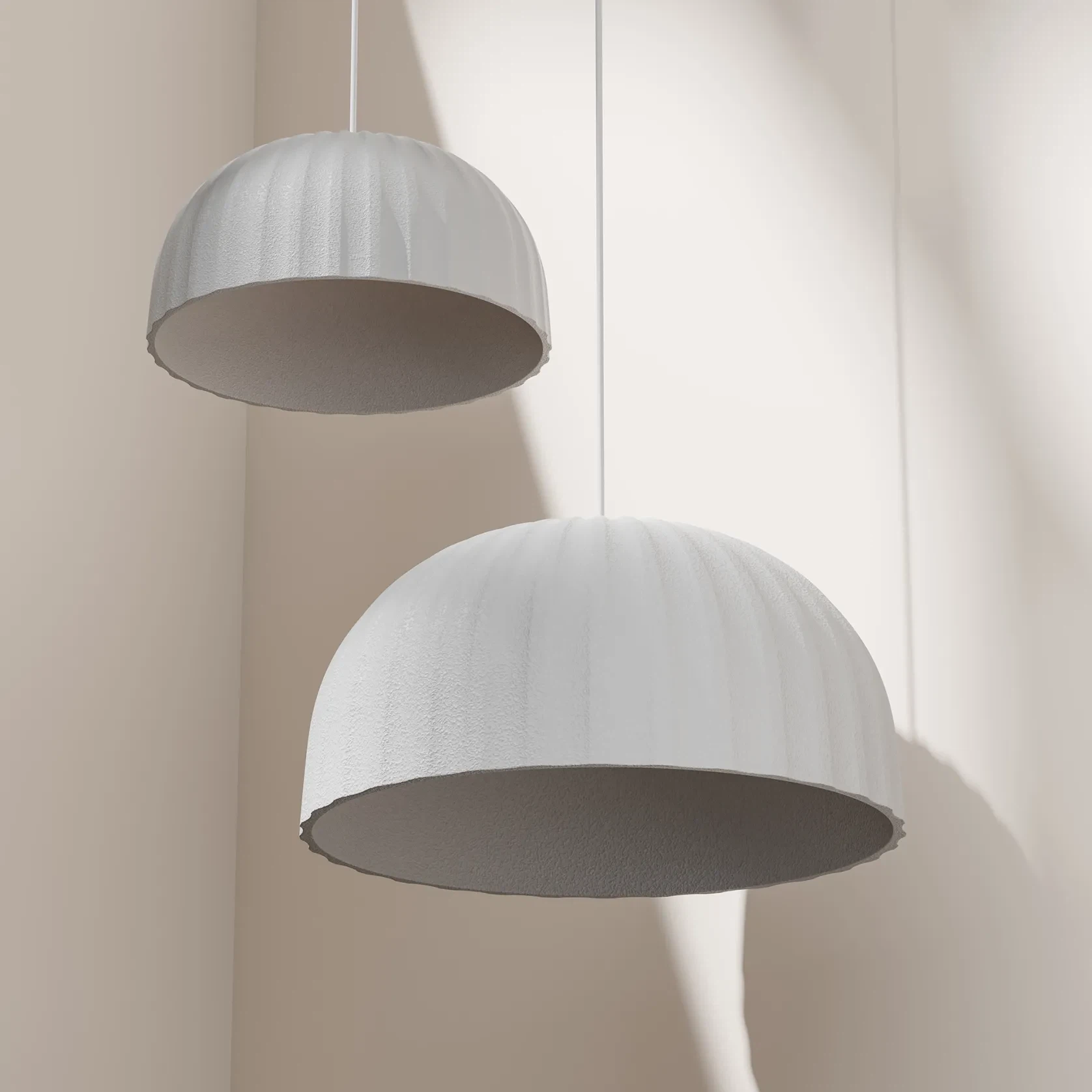 Rachis Textured Dome Shaped Pendant Light gallery detail image