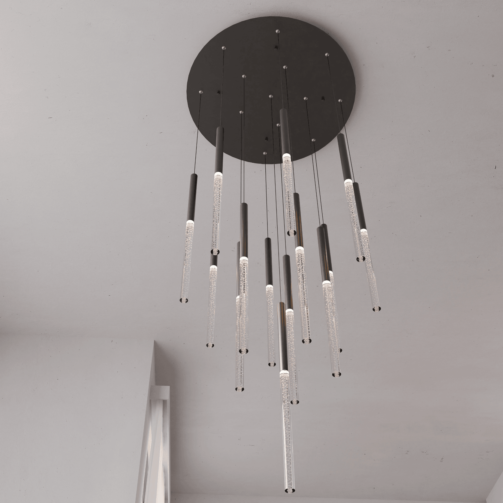 Rhea 14 Light Pencil Drop Pendant Light gallery detail image