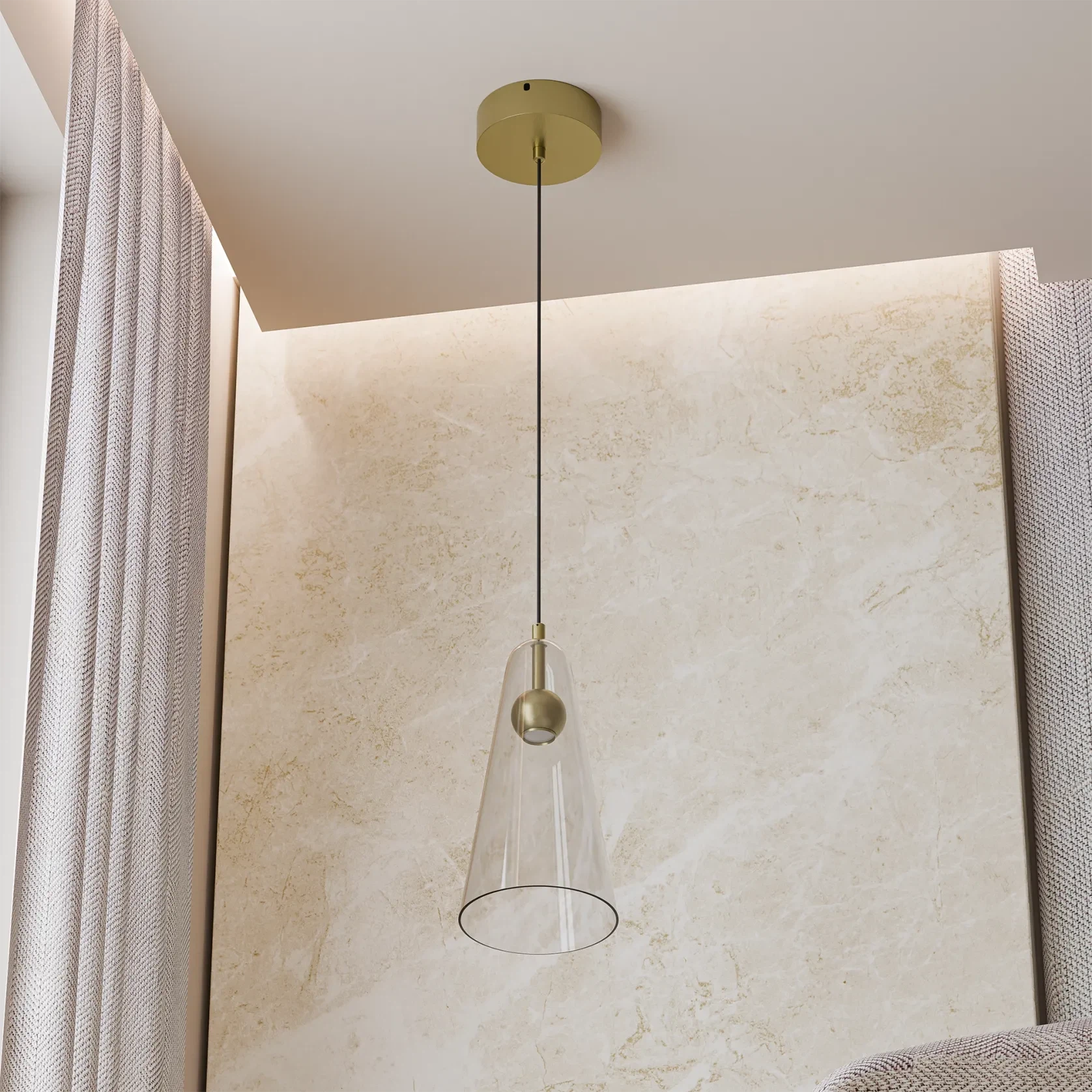 Skua Artisan Hand-blown Glass LED Light gallery detail image