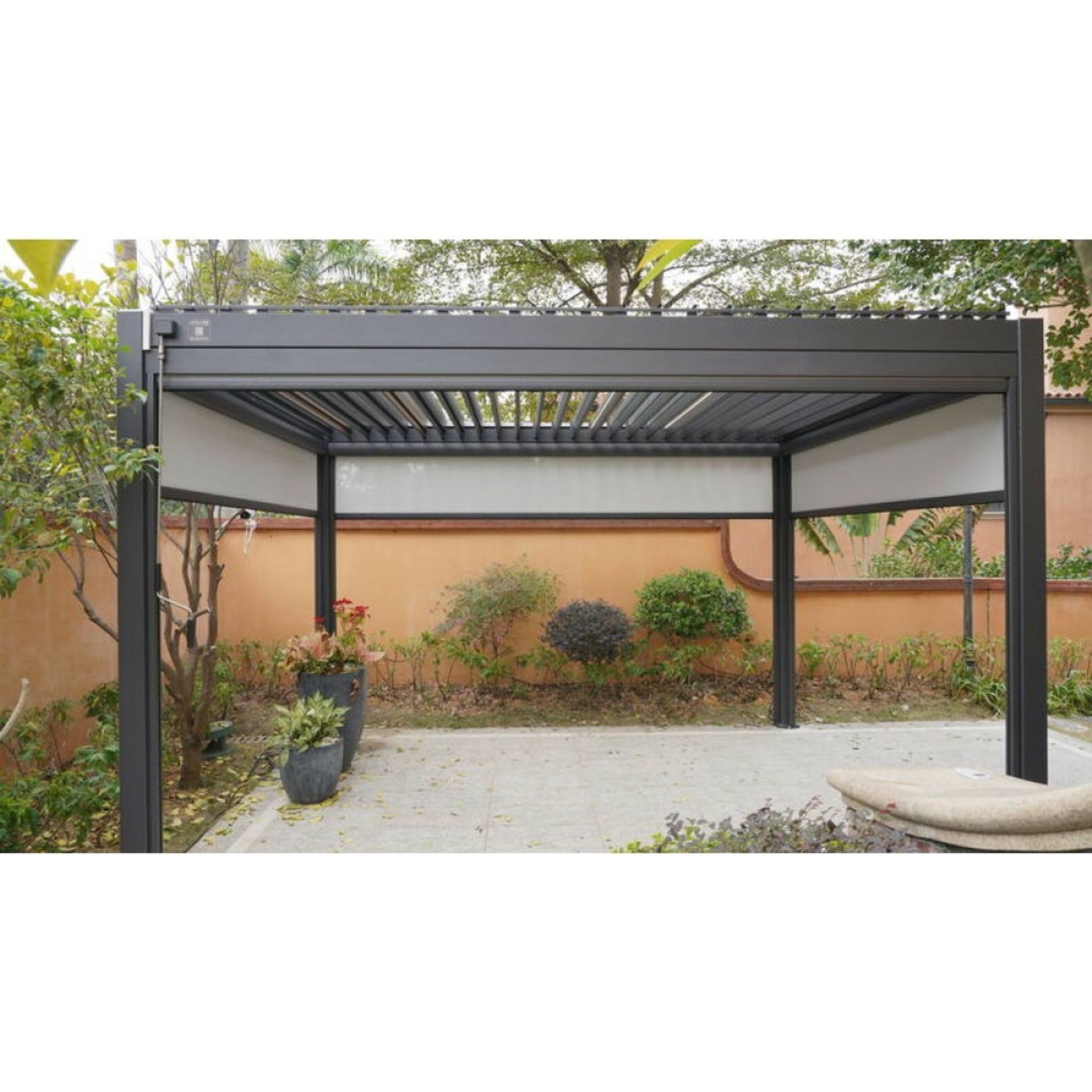 Louvred Pergola Louvre Roof Dark Grey | DTP-LR0304-GY gallery detail image