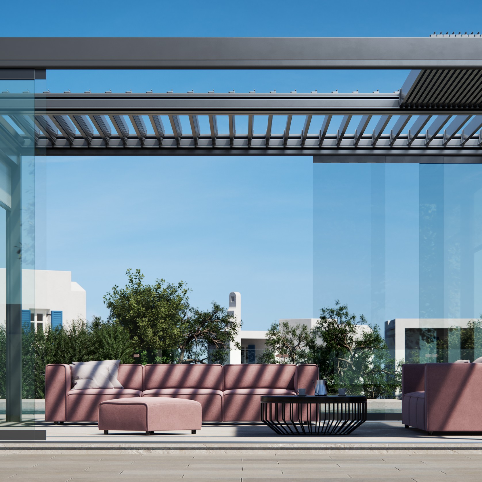 AEROLUX | Retracting and Rotating Bioclimatic Pergola gallery detail image