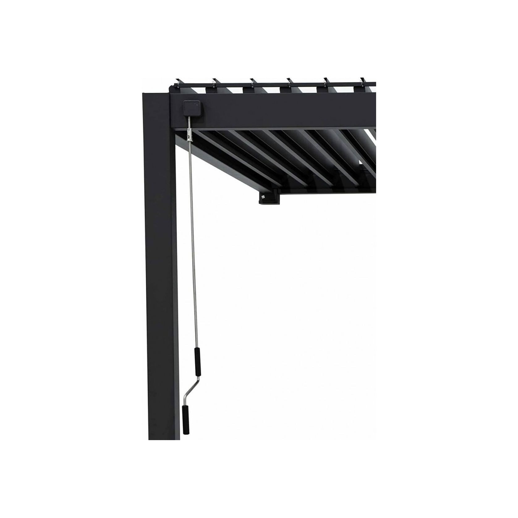 Louvred Pergola Louvre Roof Dark Grey | DTP-LR0307-GY gallery detail image