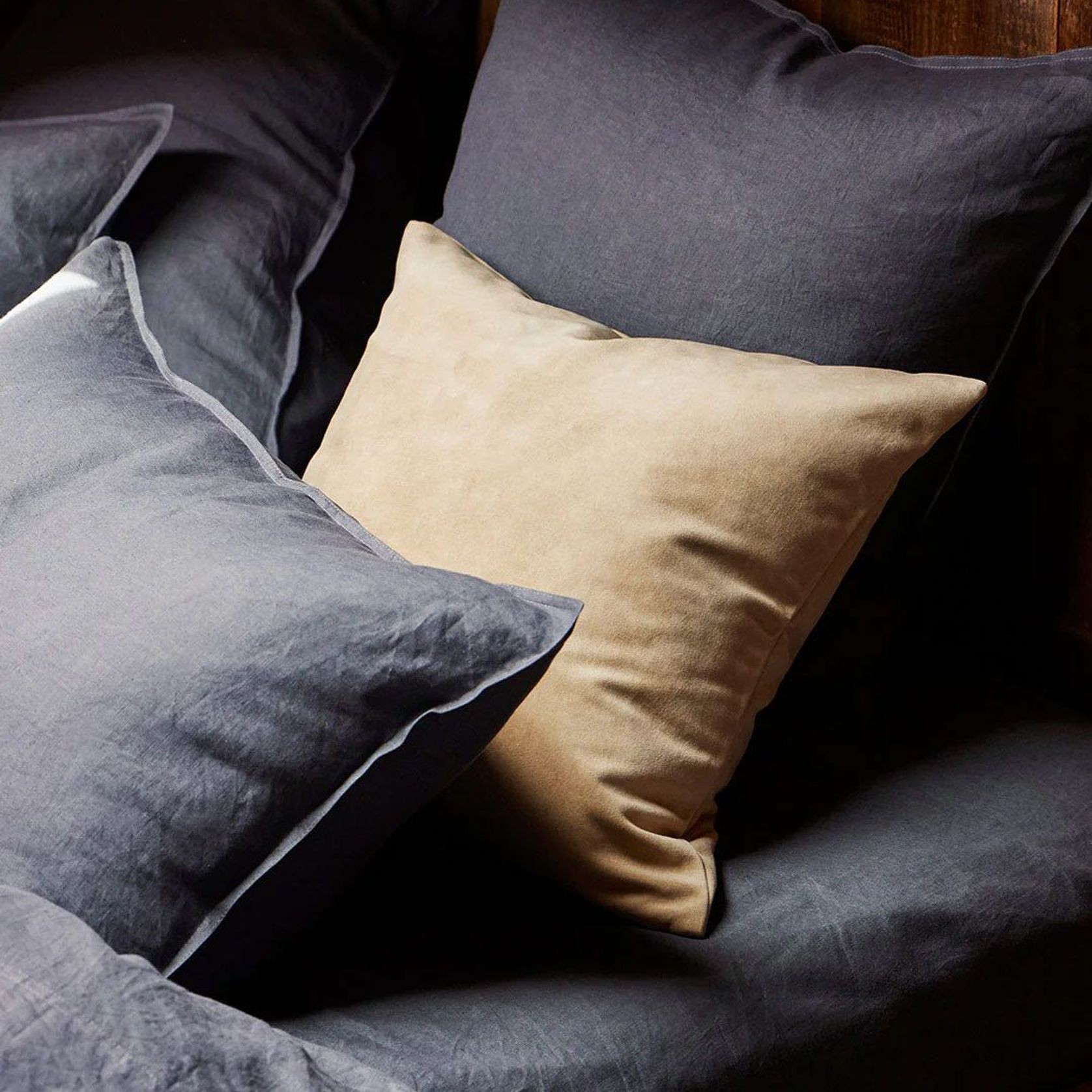 Ravello Pillowcase Pair - Denim | Standard,  King or Euro Size gallery detail image