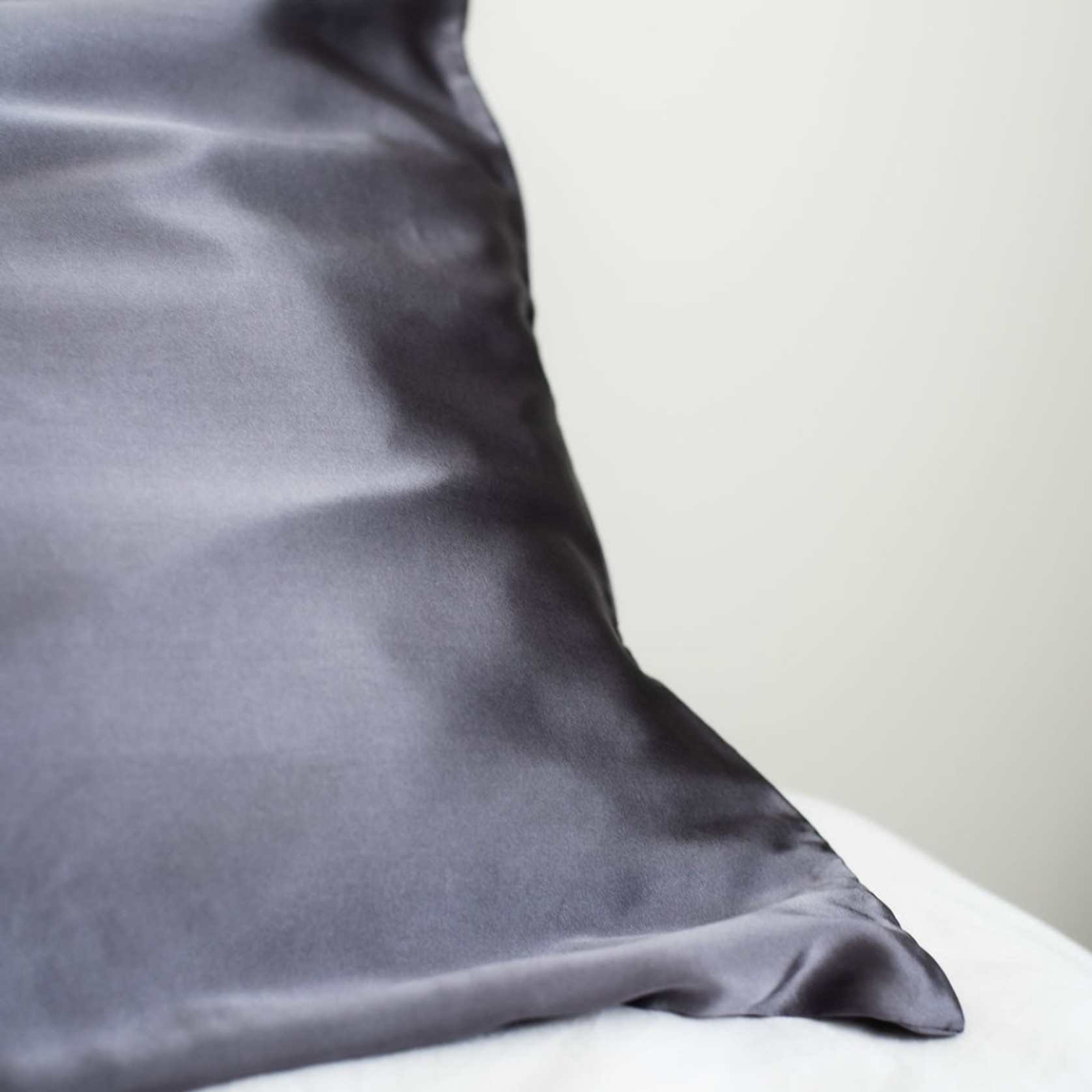 100% Pure Silk Pillowcase - Charcoal gallery detail image