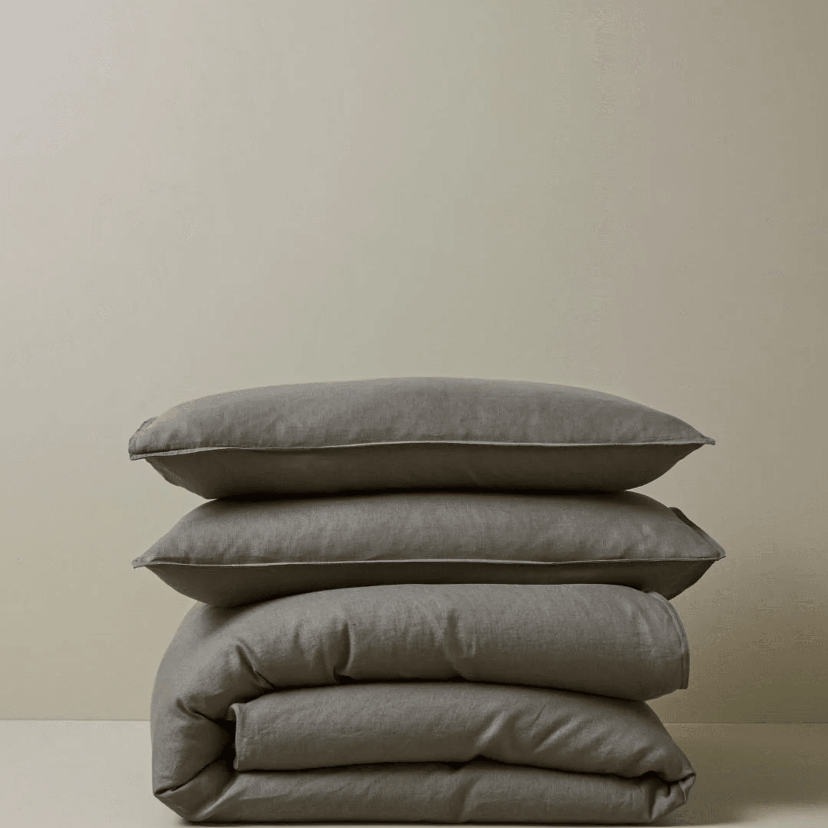 Ravello Pillowcase Pair - Charcoal | Standard, King or Euro Size gallery detail image