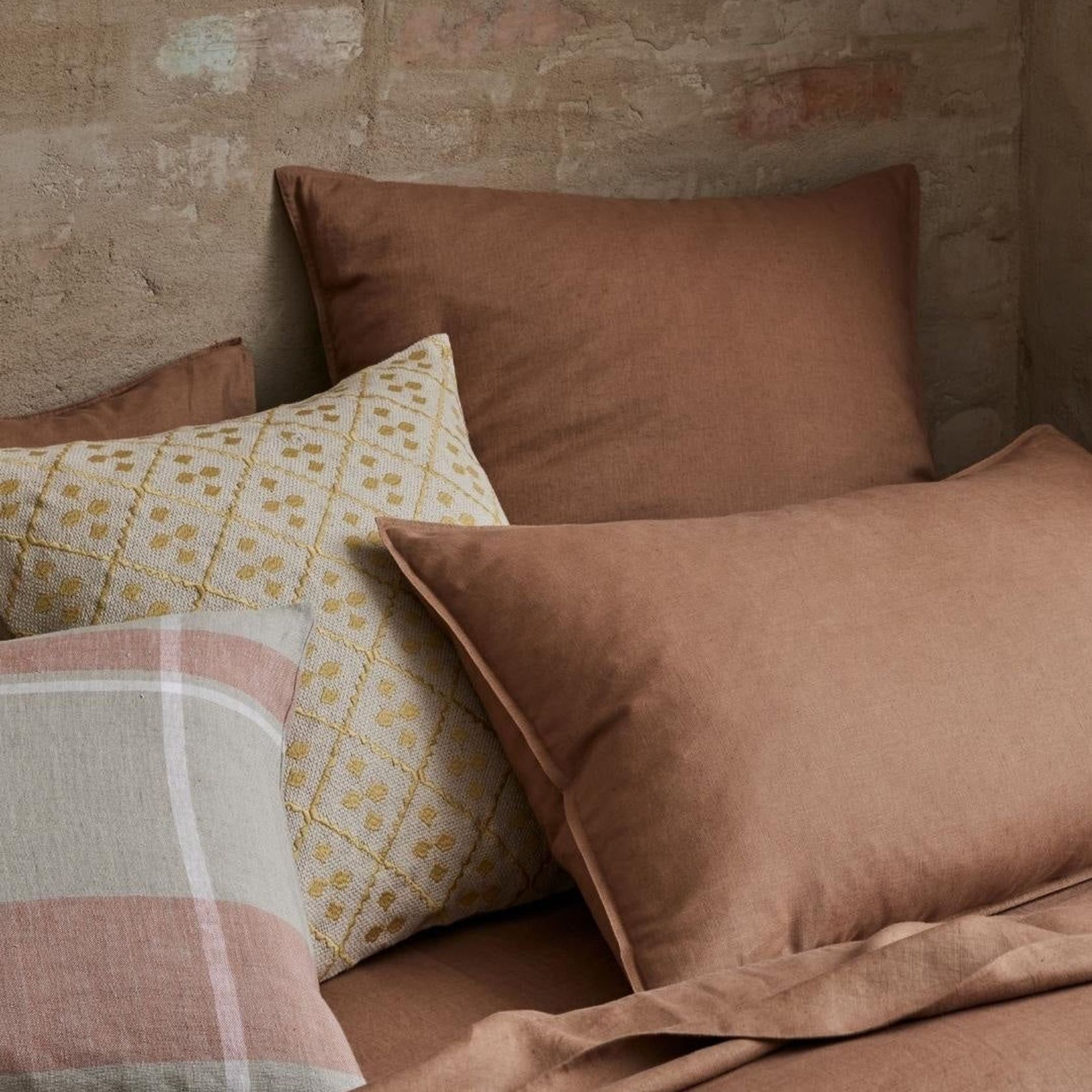 Ravello Pillowcase Pair - Biscuit | Standard, King or Euro gallery detail image