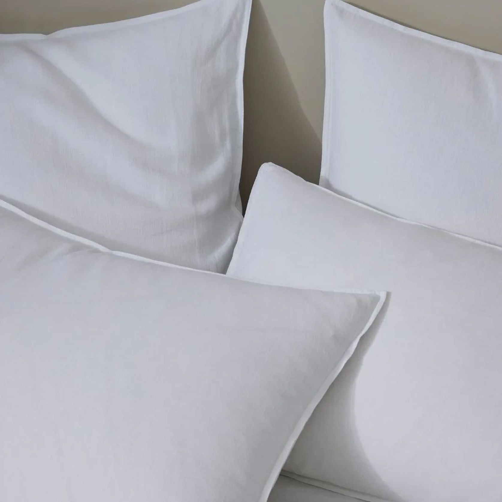 Ravello Pillowcase Pair - White | Standard, King or Euro Size gallery detail image