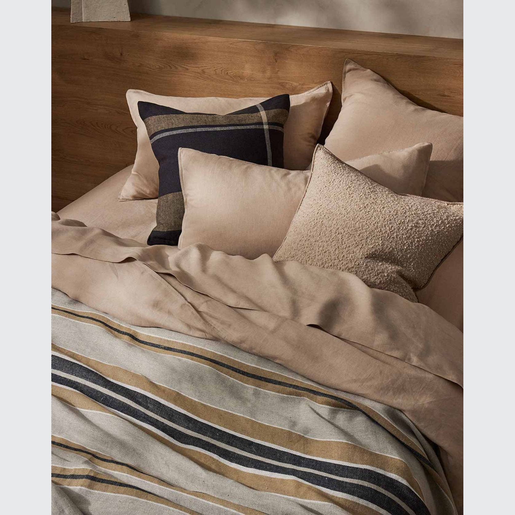 Ravello Pillowcase Pair - Shell | Standard, King or Euro Size gallery detail image