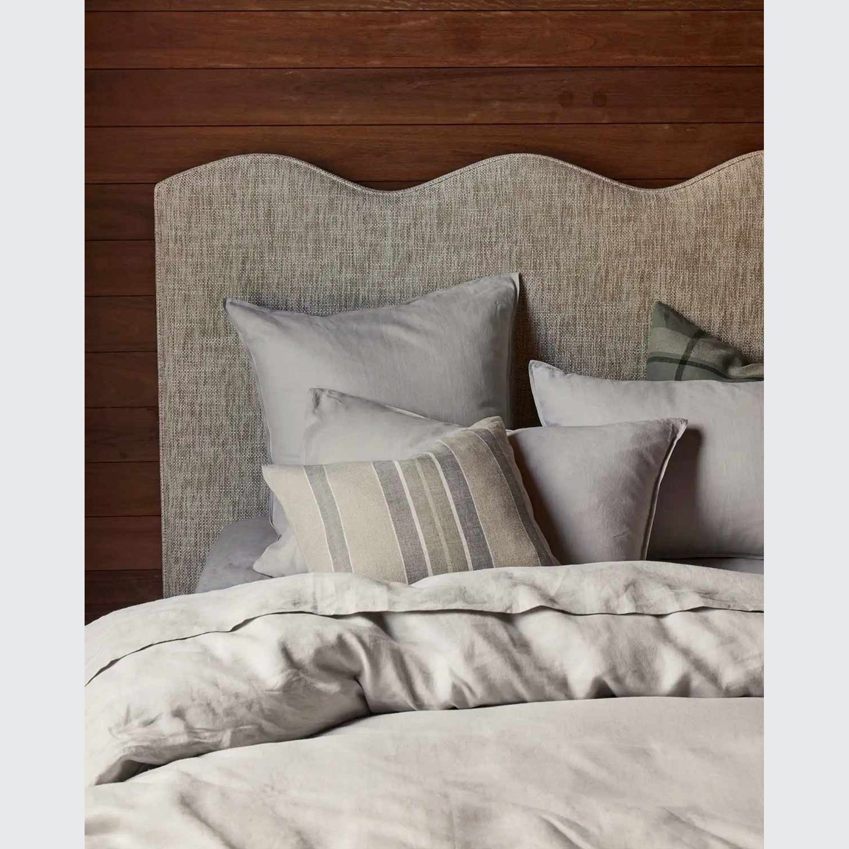 Ravello Pillowcase Pair - Silver | Standard,  King or Euro Size gallery detail image