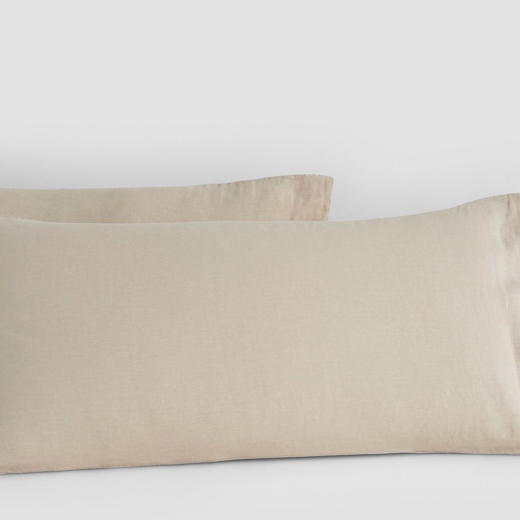 Pure Linen Pair of Tailored Pillow Cases (with flange) gallery detail image